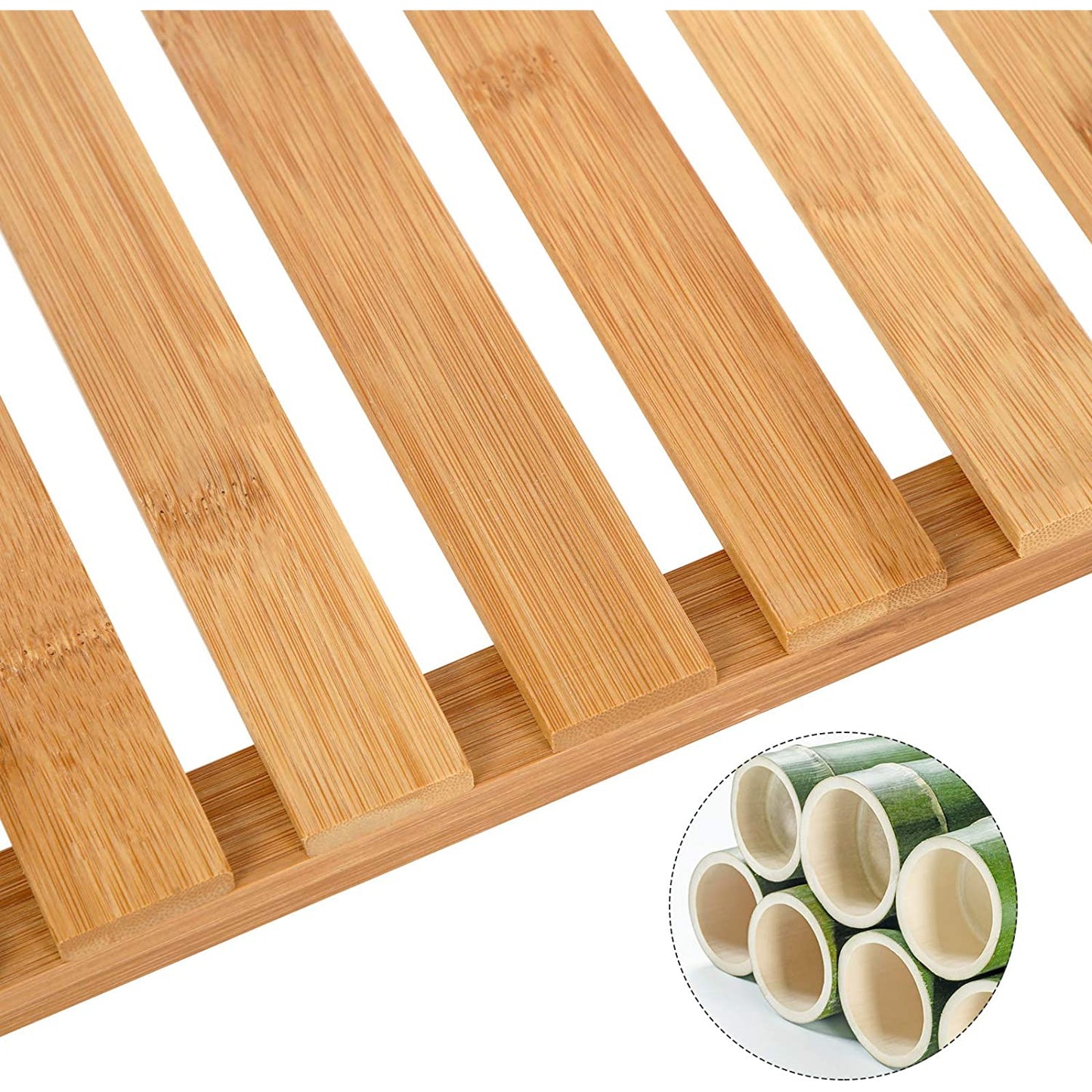 Nancy's Bathroom Rack Bamboo - Support de rangement à 3 couches