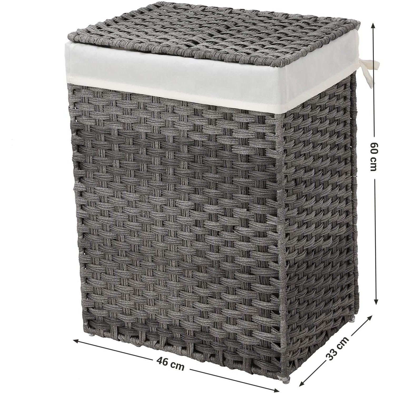 Nancy's Caxias Wasmand - Wasbox - Grijs - Rotan - 90 Liter