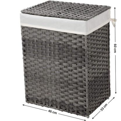 Nancy's Caxias Wasmand - Wasbox - Grijs - Rotan - 90 Liter