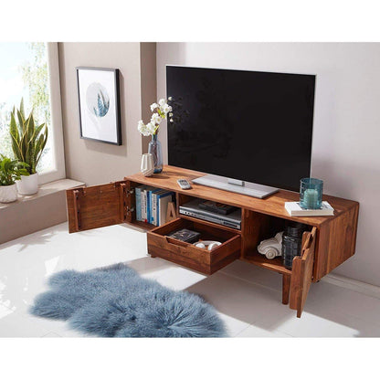 Nancy's TV Kast - TV Meubel - Massief hout - Bruin - 135 x 51 x 45 cm