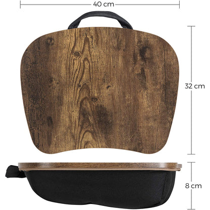 Nancy's Laptopkussen - Laptoptafel - Draagbaar Kussen - Gewatteerd Onderstel - Vintage - Bruin - 40 x 32 x 8 cm