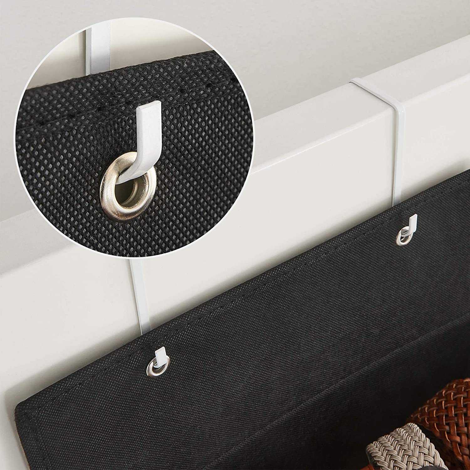 Nancy's Maricopa Organizer - Hangende Organizer - 4 Vakken - Opslag - Deur - Zwart - 33.5 x 12 x 100 cm
