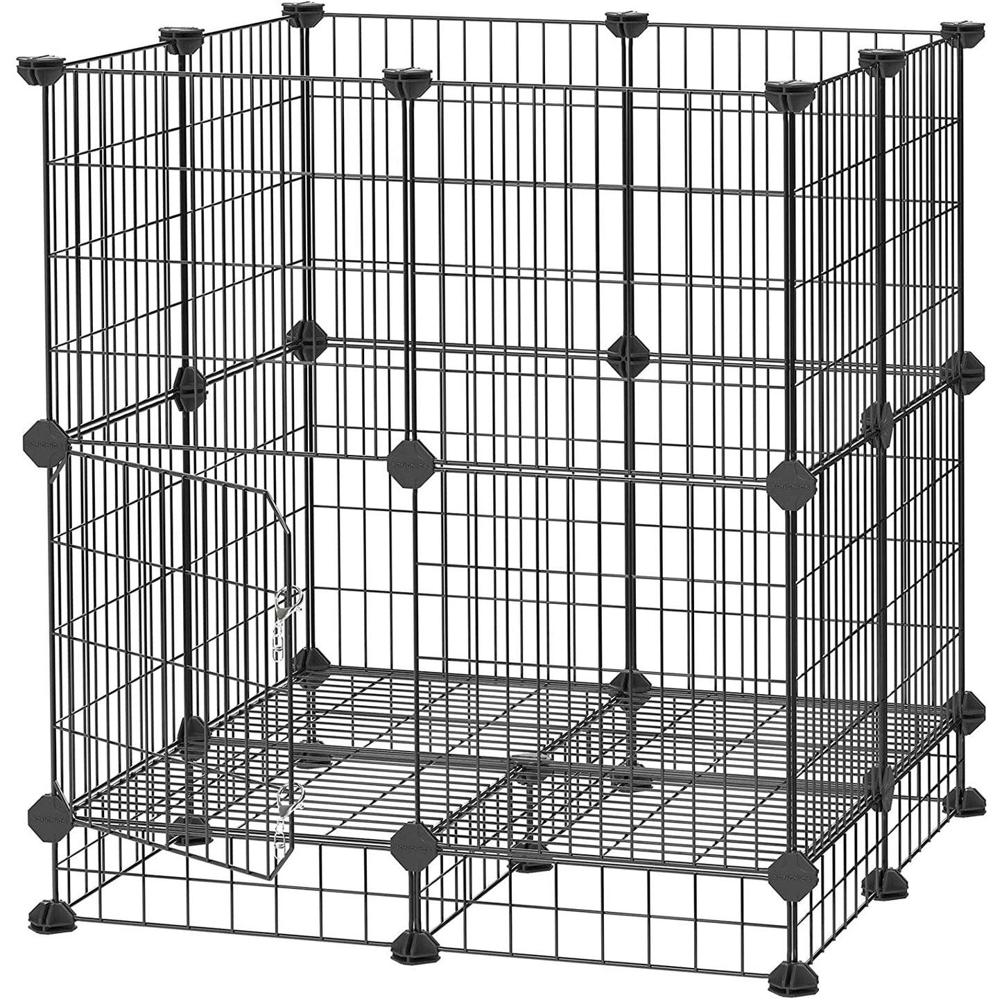 Nancy's Pet Cage - Animal Run - Mesh Cage - Petits animaux - Rabbit Clapier - Enclos extérieur - Enclos intérieur - Noir -