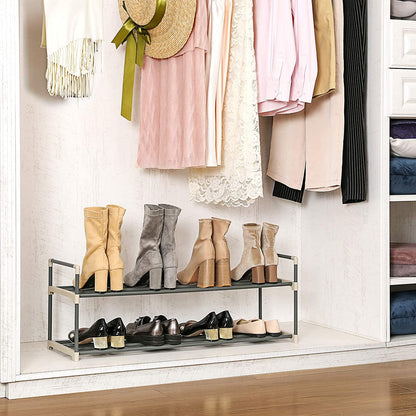 Nancy's Shuwie Schoenenrek – Schoenenkast - Voor 10 Paar Schoenen - Zwart - Staal - ± 90 x 30 x 35 cm