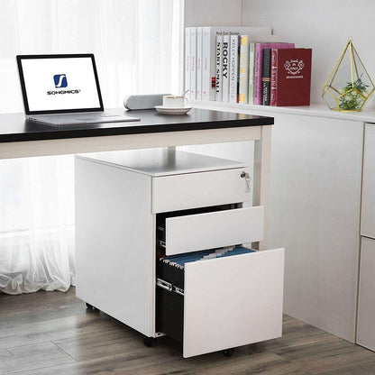 Nancy's Brookdale Ladeblok Wit - Ladeblok Bureau - Rolcontainer - Ladeblokken 52 x 39 x 60 cm