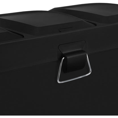 Poubelle Nancy's 54l - 3 compartiments - Système de tri des déchets - Noir - 60,4 x 30 x 56,3 cm
