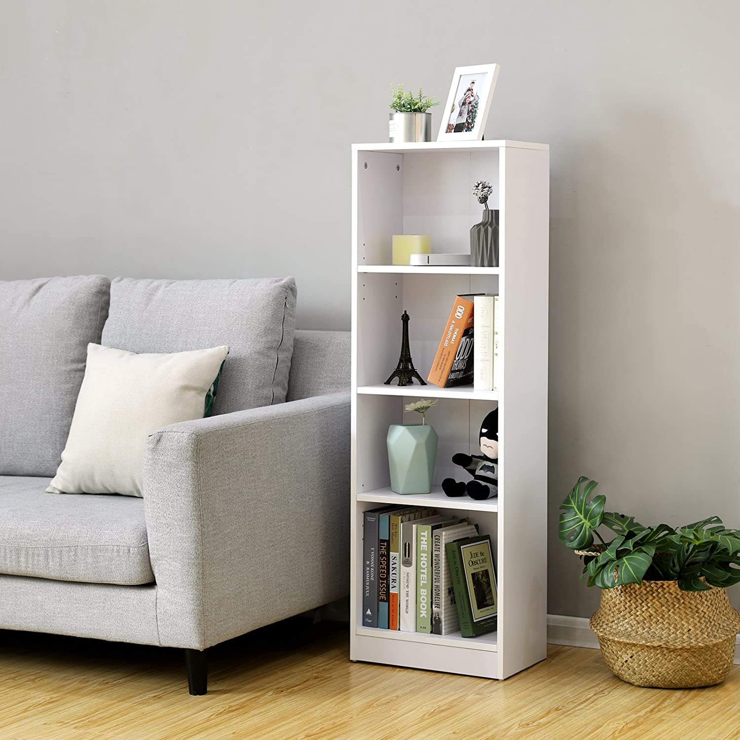 Nancy's Boekenkast Met 4 Vakken - 121,5CM Archiefkast - Kast