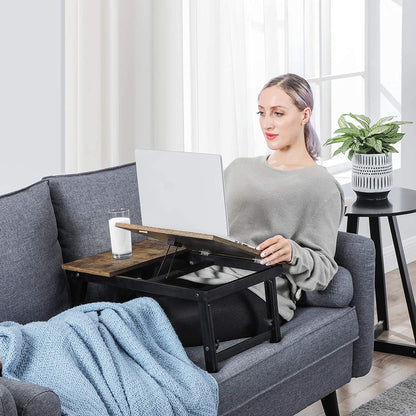 Nancy's Sandy Laptopstandaard - Laptopbureau - Ontbijttafel - In Hoogte Verstelbaar - Bruin