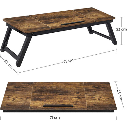 Nancy's Apopka Laptoptafel - Laptopstandaard - Multifunctioneel - Bruin - ± 70 x 35 x 25 cm