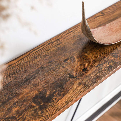 Nancy's Consoletafel Omaha - Vintage tafel - Industrieel - Bruin/Zwart - 120 x 23 x 74 cm