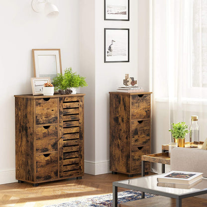 Nancy's Cupertino Dressoir - Opbergkast - Industrieel - Bruin - Spaanplaat - 60 x 30 x 80 cm