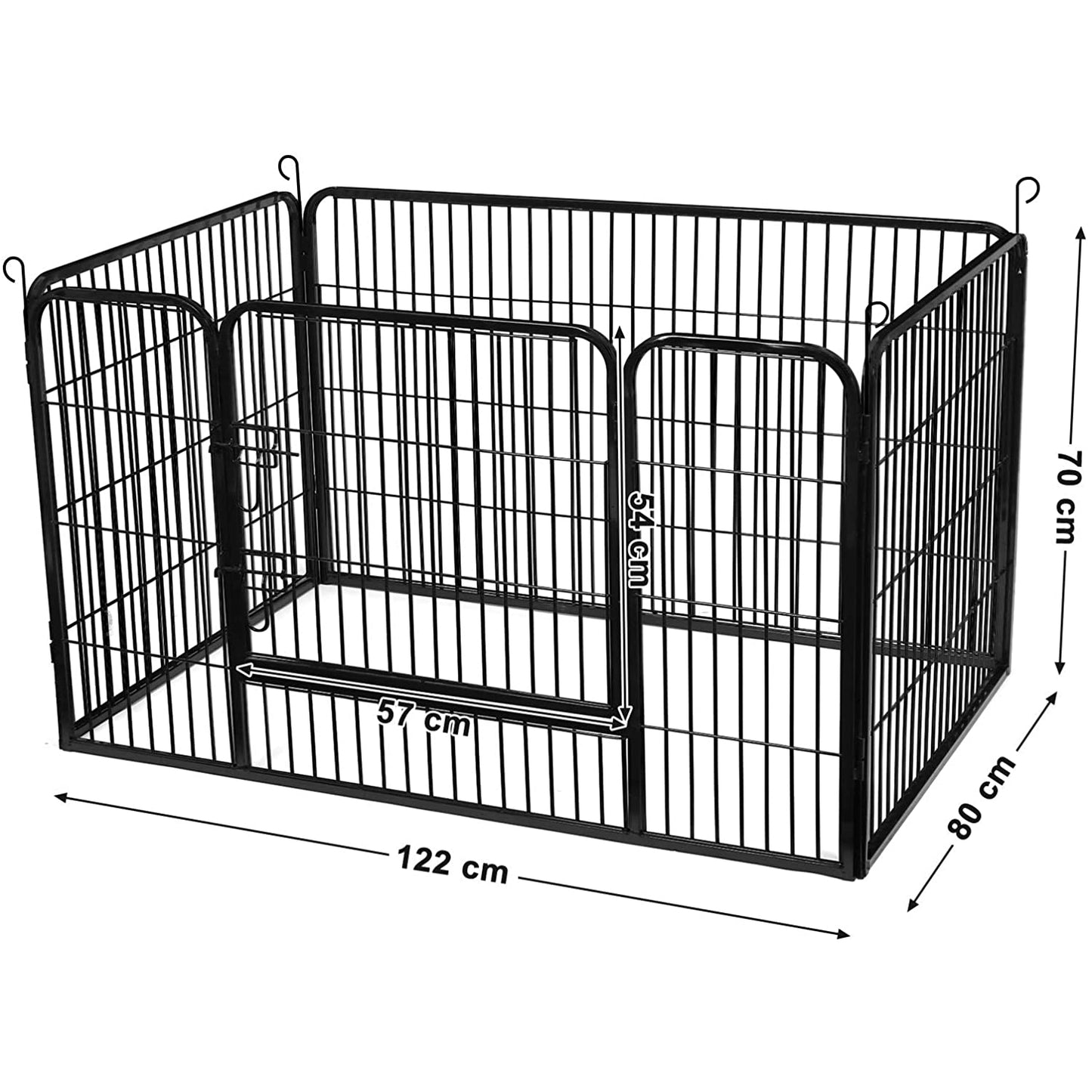 Nancy's Puppy-box - Hondenverblijf - Puppy Uitloop - Bench - Honden - 122 x 80 x 70 cm