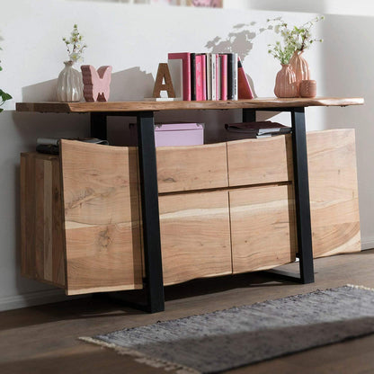 Nancy's Dressoirs - Dressoir Kasten - Massief Houten Commode - Boomstam - Bruin - 175 x 90 x 44 cm