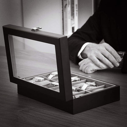 Nancy's Watch Box - Boîtier de montre - Rangement de montres - Boîte de rangement pour 12 montres