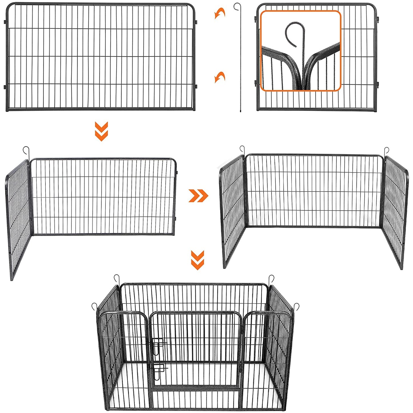 Nancy's Puppy Uitloop - Puppyhek - Puppygaas - Bench - Honden - 122 x 80 x 70 cm