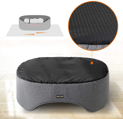 Nancy's Caverley Hondenmand - Dierenbed - Hondenbed - Omkeerbaar Kussen - Wasbaar - Grijs - Pluche - 92 x 72 x 28 cm
