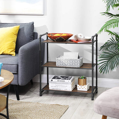 Nancy's Vintage Stellingkast - Wandkast - Keukenrek - Badkamerrek - Boekenrek - 5 Planken - Industrieel - Stellingkasten - 63,8 x 30,5 x 73,5 cm