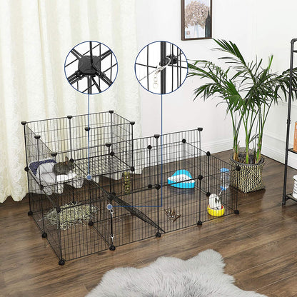 Nancy's Cannamore Dierenkooi - Konijnenhok - 2 Verdiepingen - Hamster - Cavia - Metaal - 143 x 73 x 71 cm