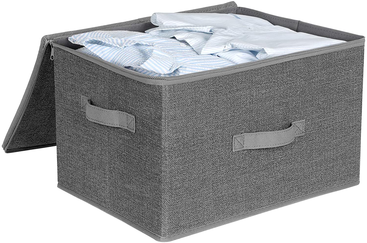 Nancy's Gilford Opbergdozen - Set Van 3 - Opbergboxen - Grijs - Linnen - 40 x 30 x 25 cm