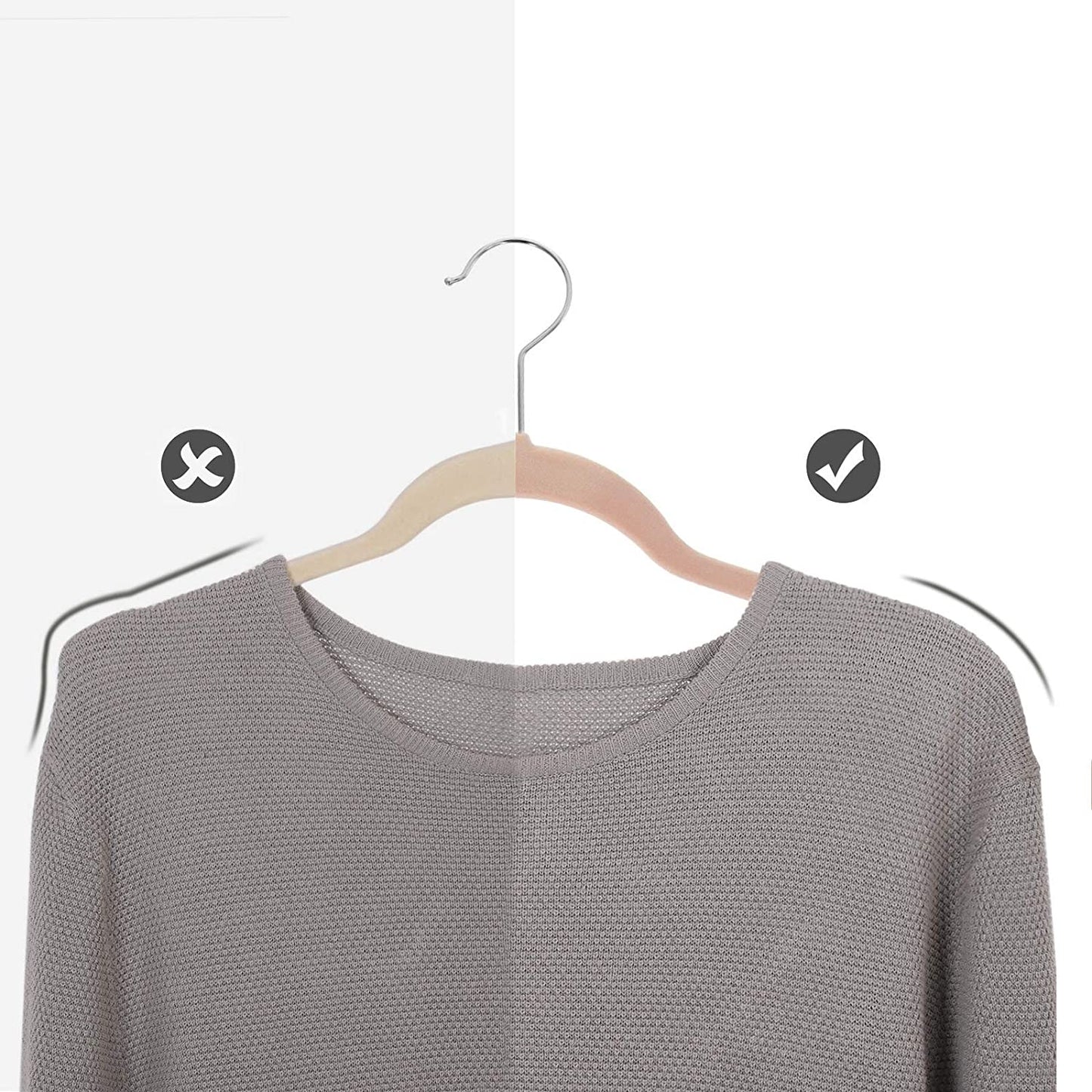 Nancy's Fluwelen Kledinghangers - Set Van 30 - Kleerhangers - Pakken - Hemden - Jassen - 360 Draaibaar - Roze