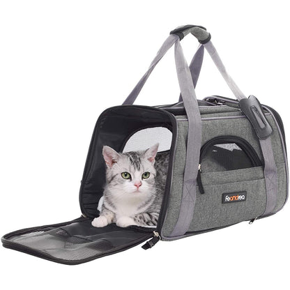 Sac de transport Nancy's pour animaux de compagnie - Sac de transport chien - Sac de transport chat - Gris foncé - 44 x 25 x 28 cm