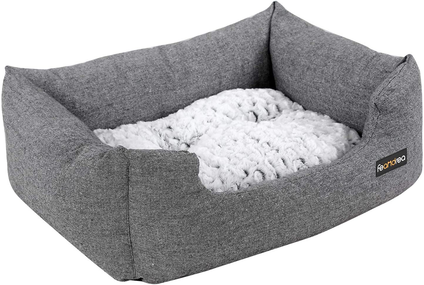 Nancy's Caverhill Dierenbed - Hondenbed - Hondenmand - Omkeerbaar Kussen - Antislip - Grijs -  80 x 60 x 26 cm