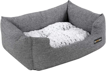 Nancy's Caverhill Dierenbed - Hondenbed - Hondenmand - Omkeerbaar Kussen - Antislip - Grijs -  80 x 60 x 26 cm