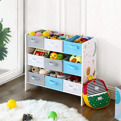Organisateur de jouets Nancy - Armoire à jouets - Armoire de rangement chambre d'enfant - Blanc - 62,5 x 29,5 x 60 cm
