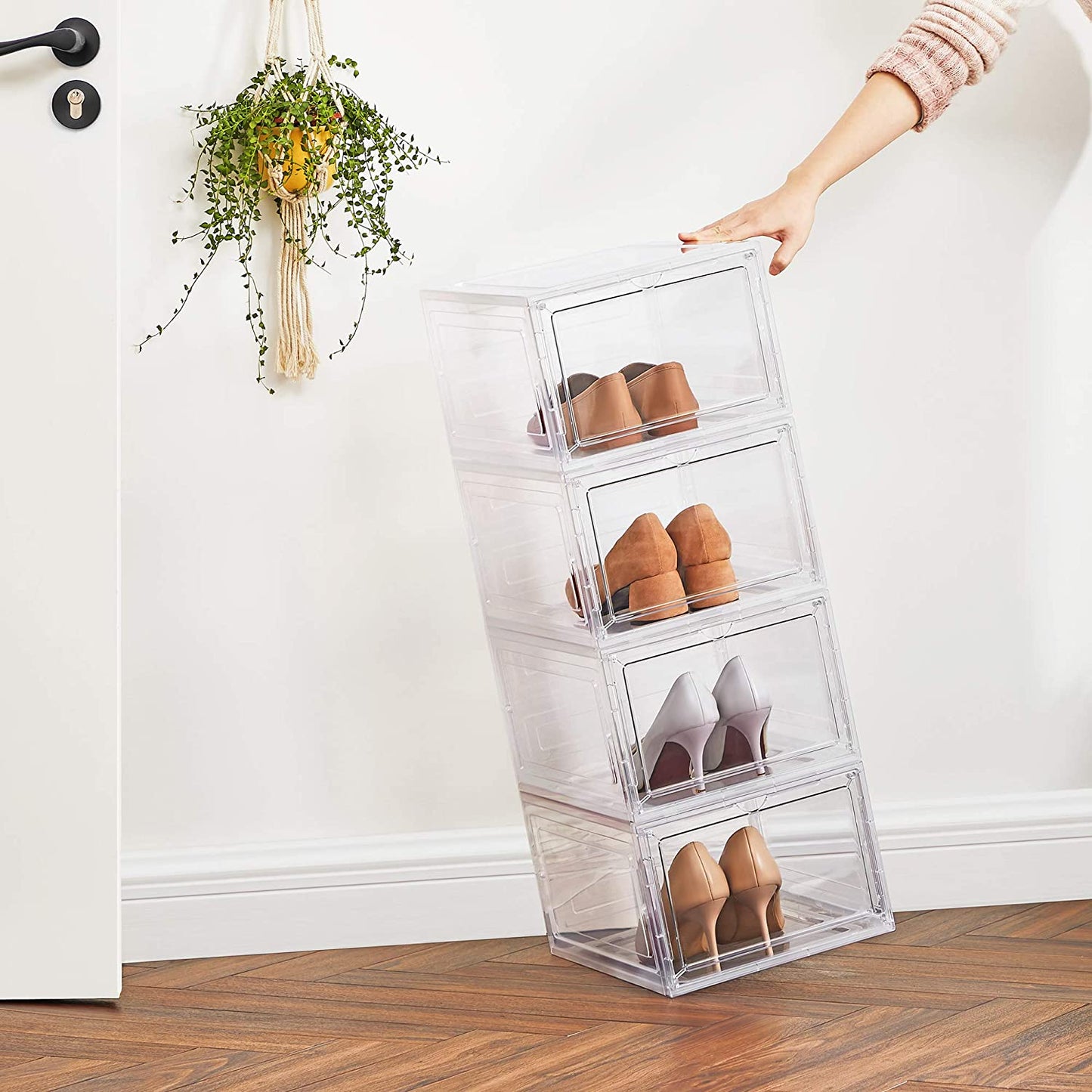 Nancy's Ribamar Schoenenboxen - Opbergboxen - Schoenen Organizers - Stapelbaar - Transparant