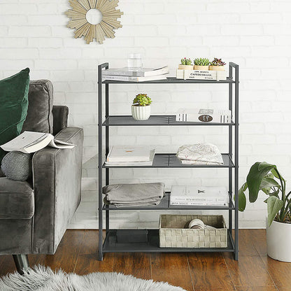 Nancy's Schoenenrek met 5 planken - Stapelbare Schoenenorganizer - Voor 15-20 paar schoenen - Schoenenkast - Metaal -  63 x 30 x 92 cm
