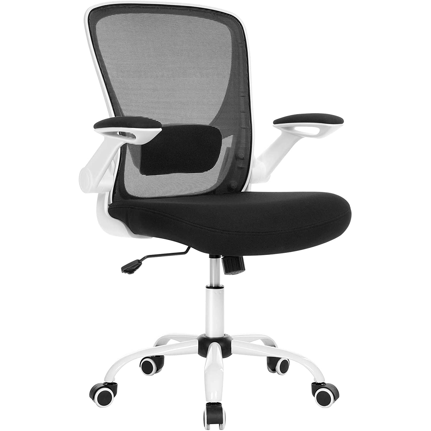 Nancy's Walker Office chair - Office chair - Mesh cover - Ergonomic - Adjustable lumbar support - White - Black - 66 x 60 x (99-107) cm