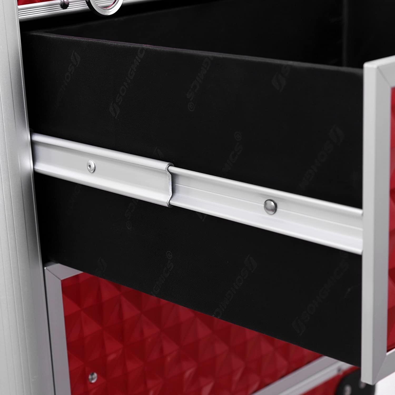 Nancy's Madalena Make-Up Koffer - Cosmetica Koffer - Make-up Trolley - Rood