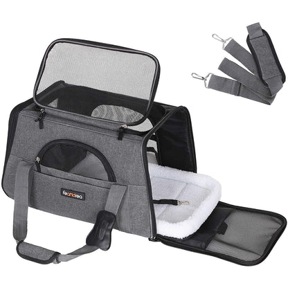 Sac de transport Nancy's pour animaux de compagnie - Sac de transport chien - Sac de transport chat - Gris foncé - 44 x 25 x 28 cm