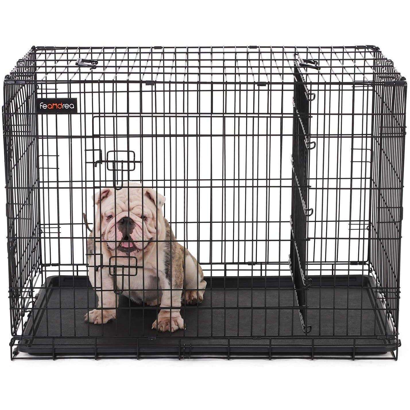 Cage pour chien de Nancy - Banc - Chiens - 2 Portes - Chenil - 107 x 70 x 77,5 cm