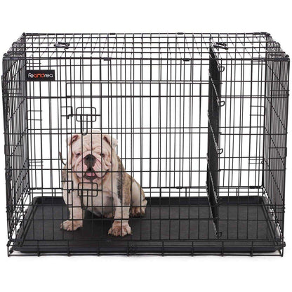 Cage pour chien de Nancy - Banc - Chiens - 2 Portes - Chenil - 107 x 70 x 77,5 cm