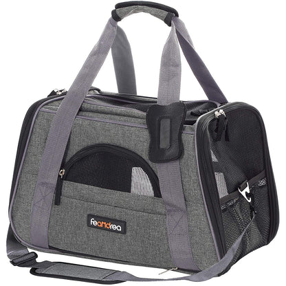 Sac de transport Nancy's pour animaux de compagnie - Sac de transport chien - Sac de transport chat - Gris foncé - 44 x 25 x 28 cm