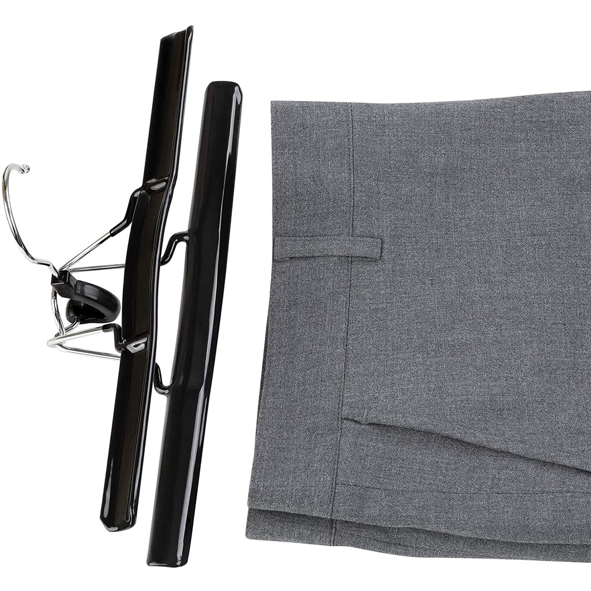 Nancy's Broekhanger set van 10 - Kledinghangers - Broek Hangers - Zwart