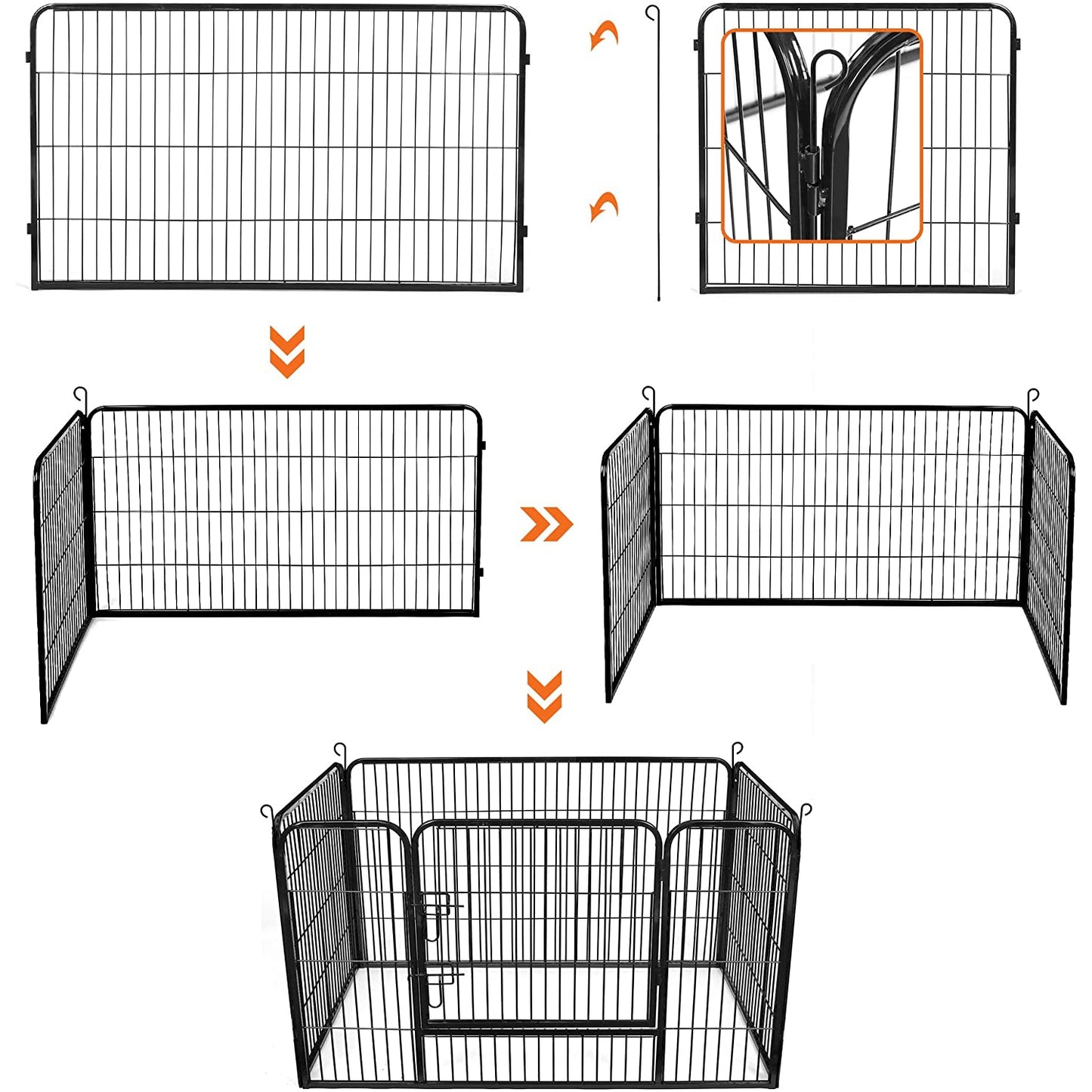 Nancy's Puppy-box - Hondenverblijf - Puppy Uitloop - Bench - Honden - 122 x 80 x 70 cm