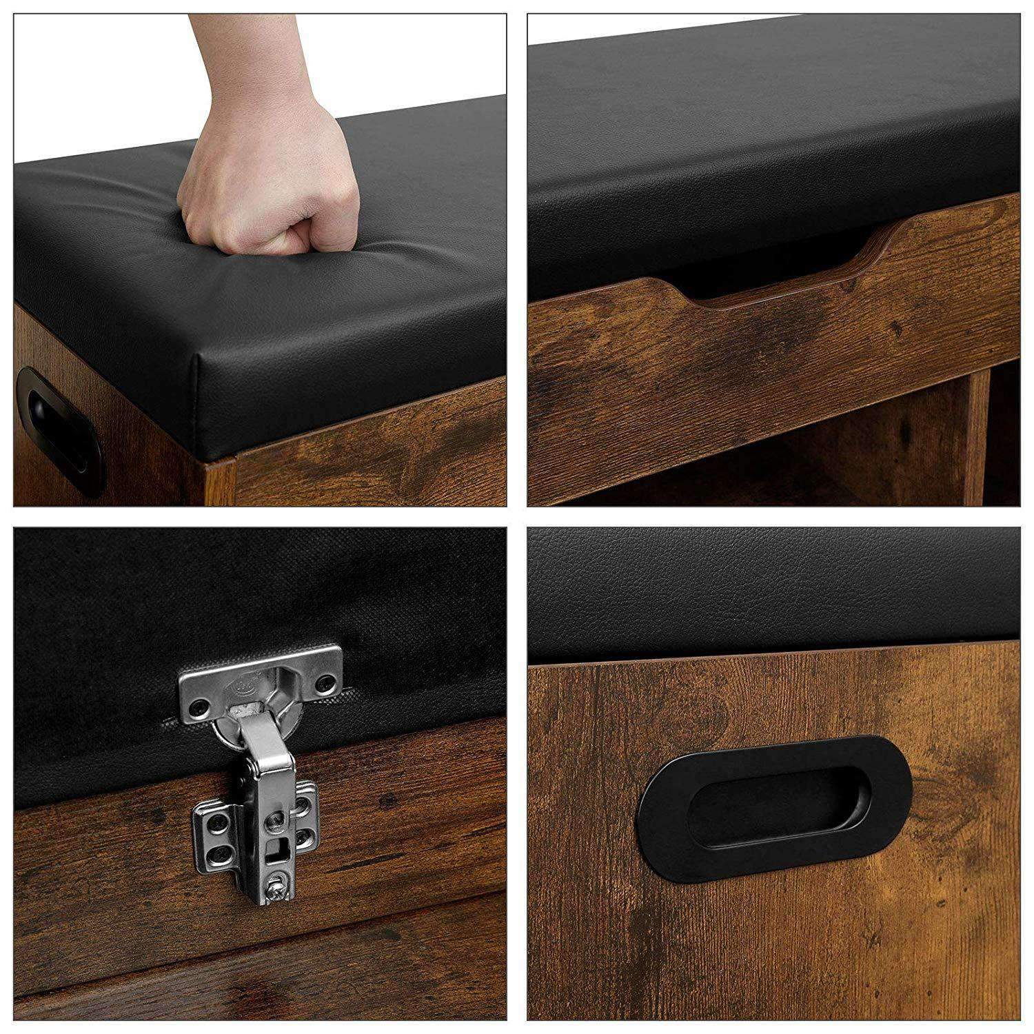 Nancy's Schoenenbank - Bank - Schoenenrek - Opbergruimte onder de zitting - hal, woonkamer, slaapkamer - Schoenenkast - 150 kg draagvermogen - 80 x 30 x 44 cm