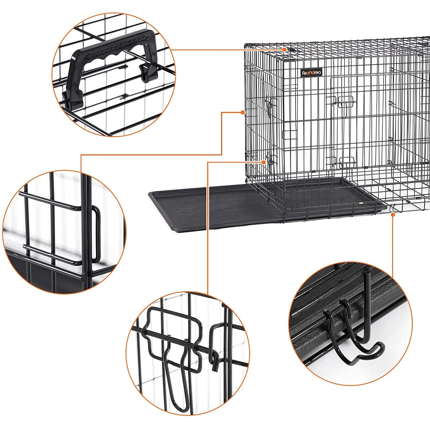 Nancy's Dog Cage - Bench - Dogs - 2 Doors - Kennel - 107 x 70 x 77.5 cm