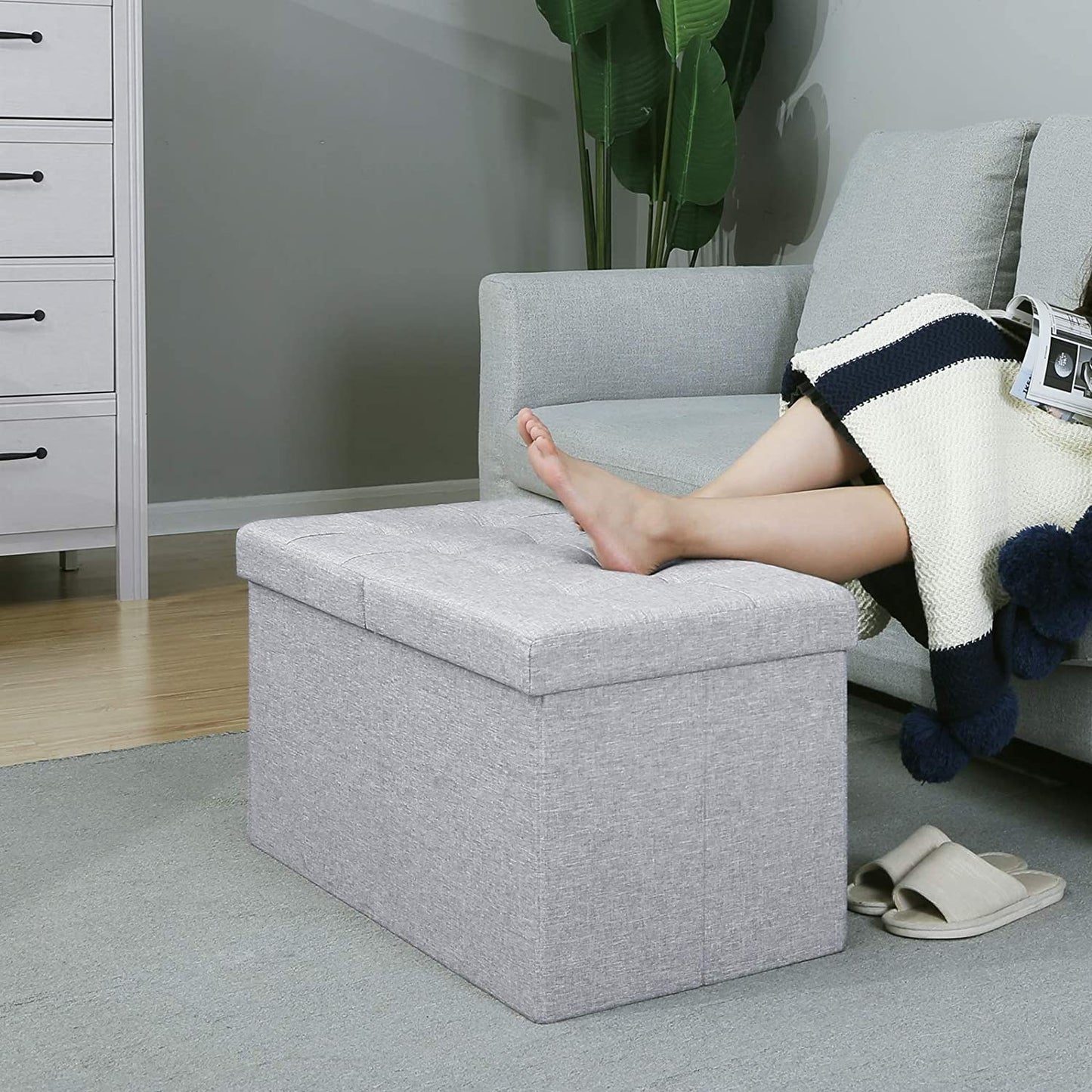 Nancy's Sofa With Storage - Footstool With Storage - Sofas