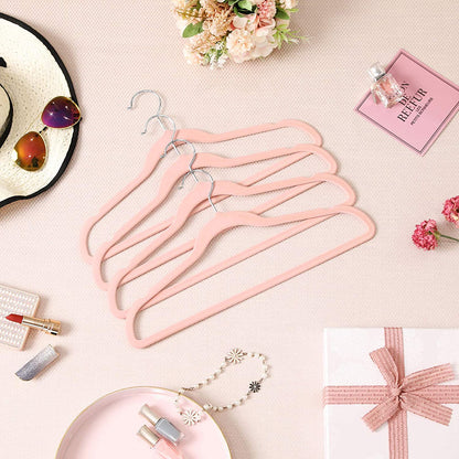 Nancy's Fluwelen Kledinghangers - Set Van 30 - Kleerhangers - Pakken - Hemden - Jassen - 360 Draaibaar - Roze