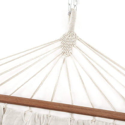 Nancy's Brydon Island Hangmat - Kussens - Weefsel - Hout - Grijs - 210 x 150 cm
