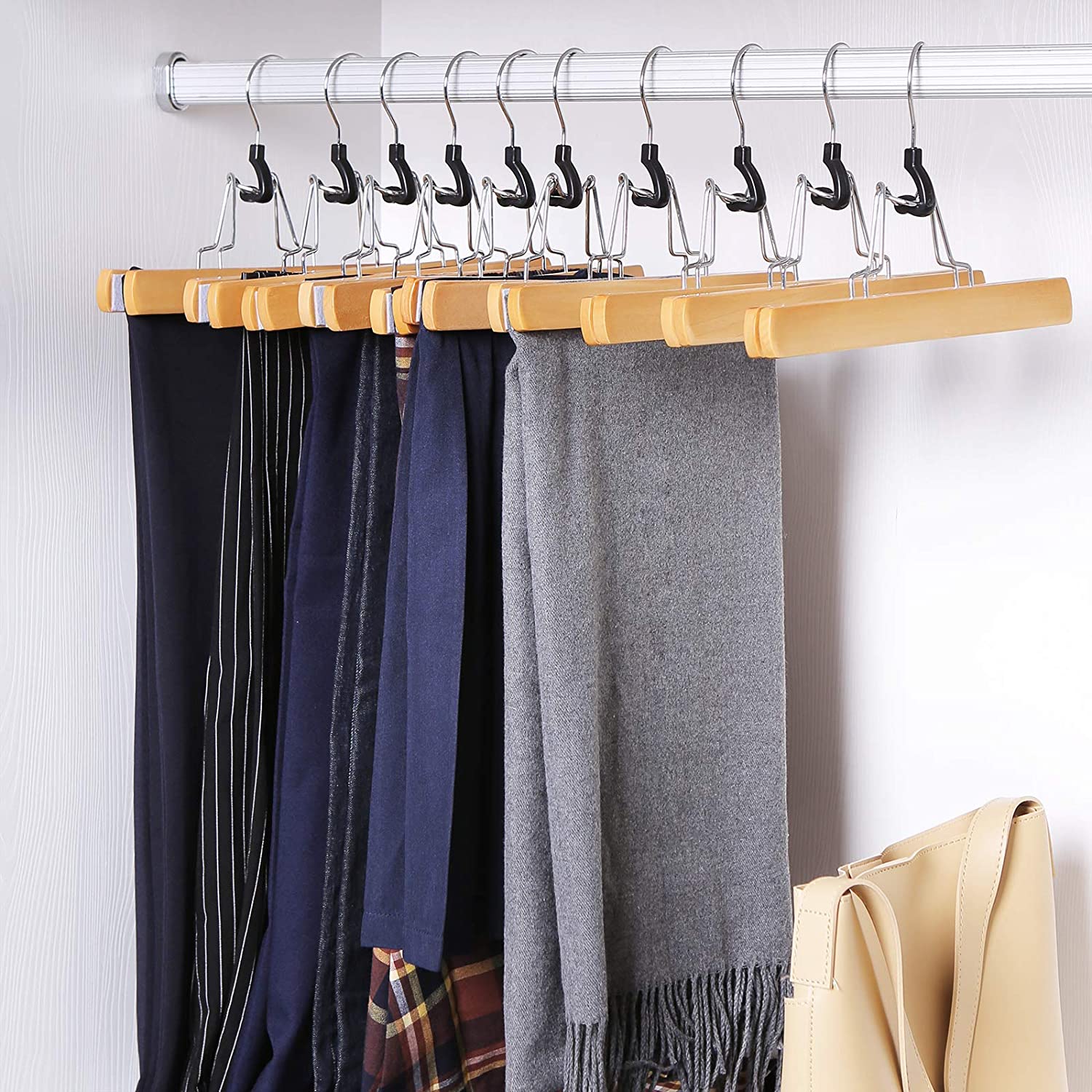 Nancy's Skirt Hanger Set of 10 - Clothes Hanger - Hanger for Trousers