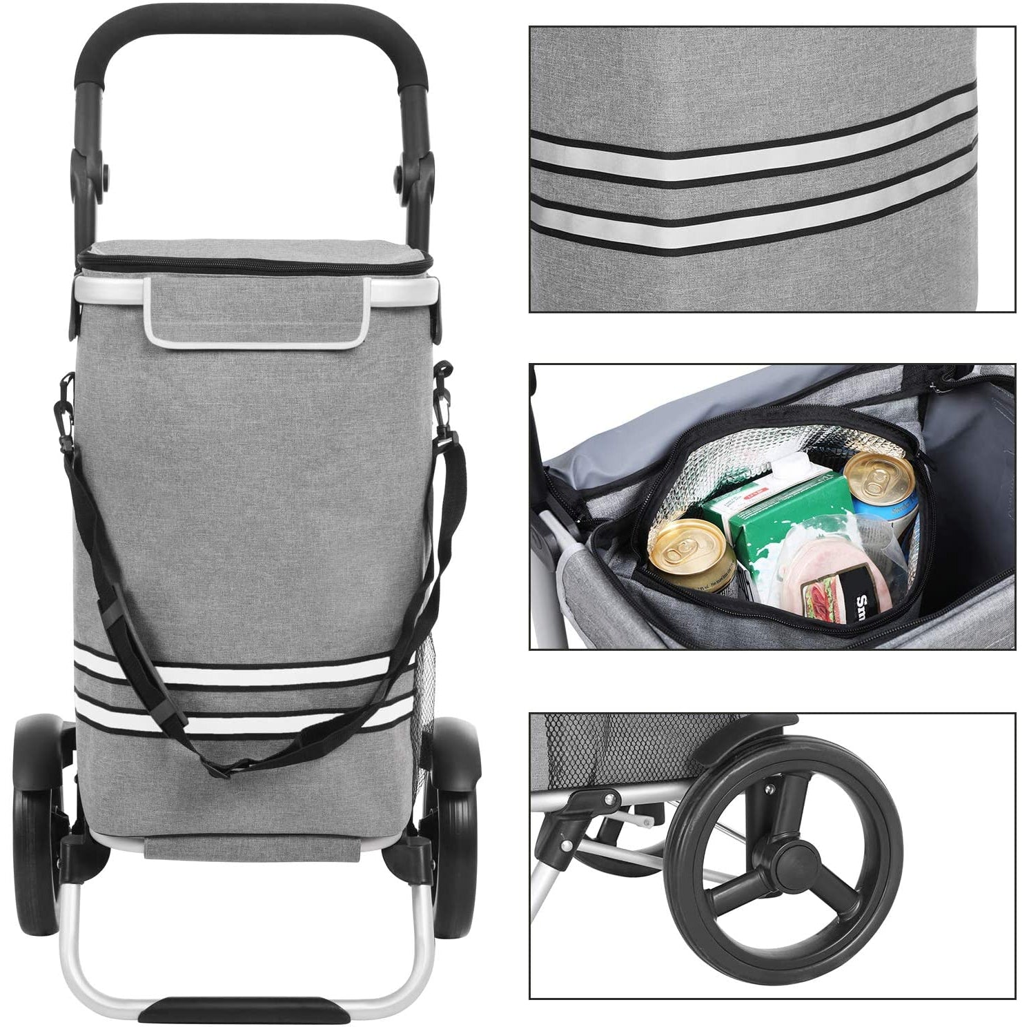 Nancy's Shopping Trolley - Sturdy Shopping Cart - Foldable With Cooling Compartment
