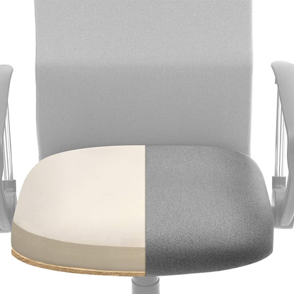 Nancy's Hays Office chair - Swivel chair - Ergonomic - Upholstered - Height adjustable - Gray - Steel - Linen - 63 x 63 x (110-120) cm 