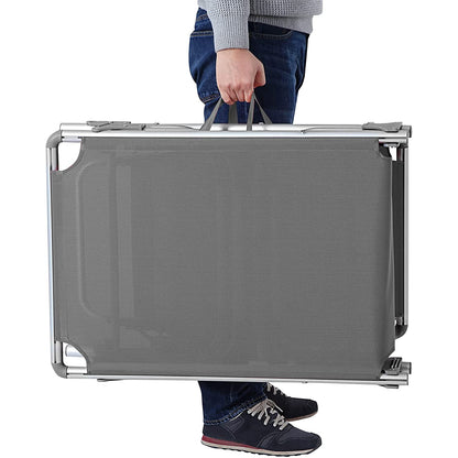 Nancy's Goulds Ligstoel - Zonnedak. - Strandbed - Rugleuning Verstelbaar - Antraciet - 55 x 193 x 31 cm