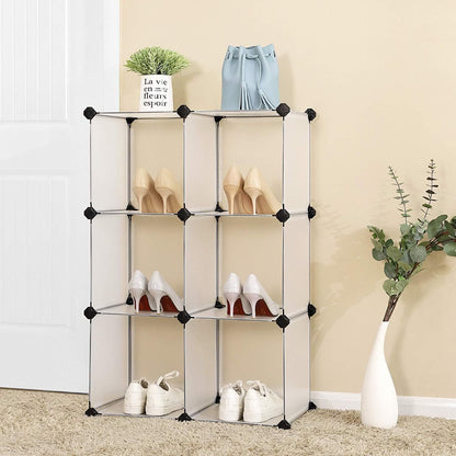 Armoire en plastique multifonctionnelle - Armoire de rangement - Étagère à chaussures / Meubles de rangement - 93 x 93 x 31 cm