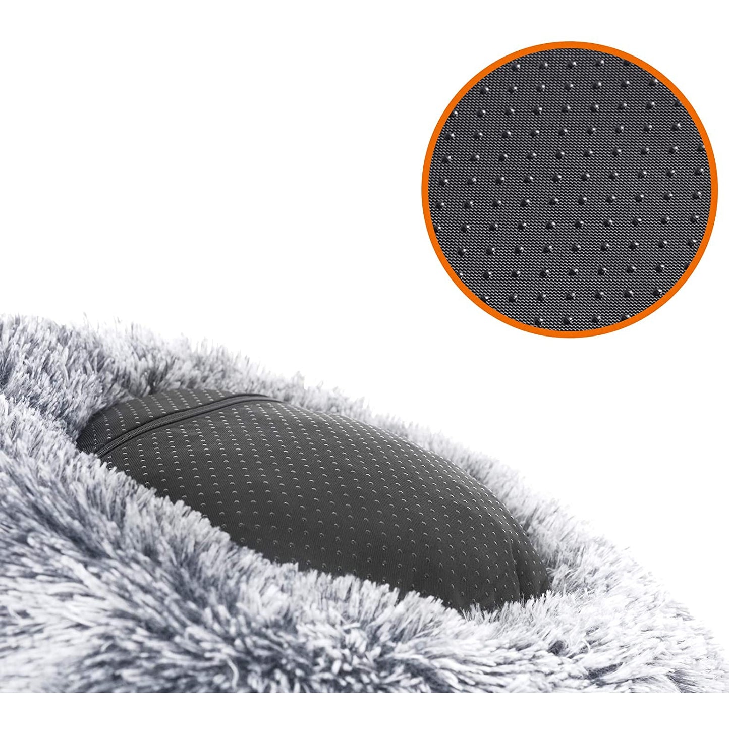 Nancy's Burtch Dog Bed - Cat Bed - Soft Plush - Dog Basket - Gray - Zipper - 50 x 20 cm