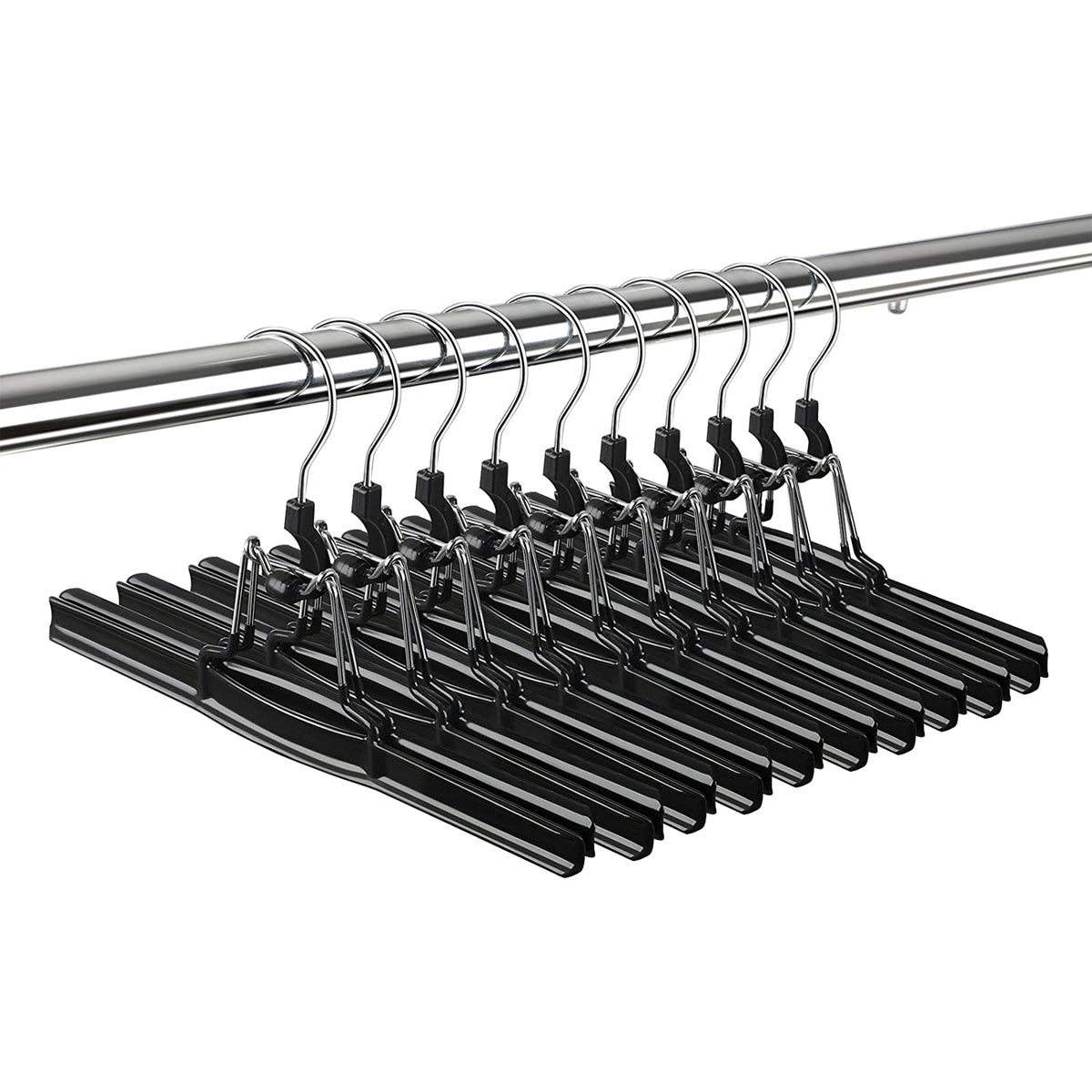 Nancy's Broekhanger set van 10 - Kledinghangers - Broek Hangers - Zwart